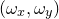 $(\omega _ x,\omega _ y)$