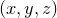 $(x,y,z)$