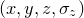 $(x,y,z,\sigma _ z)$