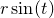 $\displaystyle  r \sin (t)  $
