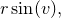 $\displaystyle  r\sin (v) ,  $