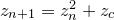 $z_{n+1} = z_ n^2 + z_ c$