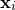 $\mathbf{x}_ i$
